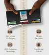 Men&rsquo;s Trifold Slim RFID Blocking Genuine Leather Wallet Card Holder