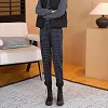 📢📢50% DE R&Eacute;DUCTION！！！🎁Pantalon droit &agrave; carreaux pour femme