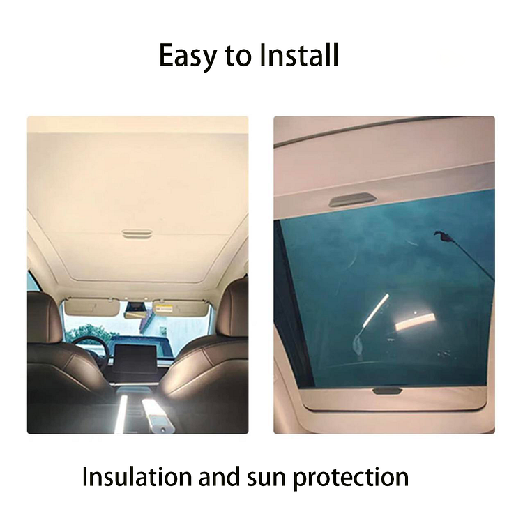 Sunshade Sunroof Bumper Sunscreen For Tesla Model Y 3 Sunroof Electrostatic  Adsorption Sunshade Roof Sunscreen Heat Insulation