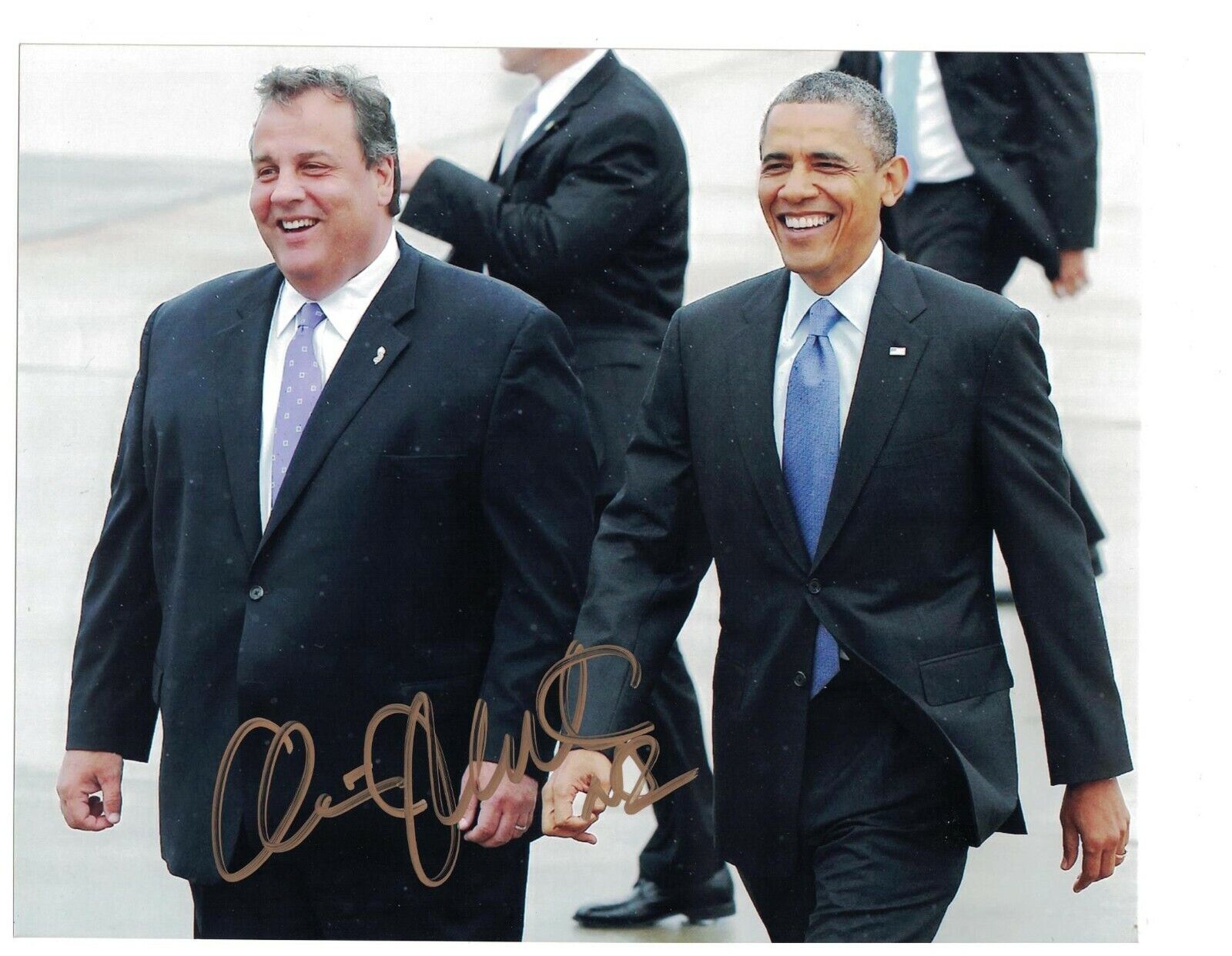 Chris Christie Signed Autographed 8 x 10 Photo Poster painting NJ Governor Commentator B