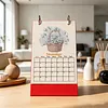 2027 New DIY Diamond Painting Flower Basket Desk Calendar Set 12-Month Flip Calendar Design Monthly Planner Office Desktop Decor