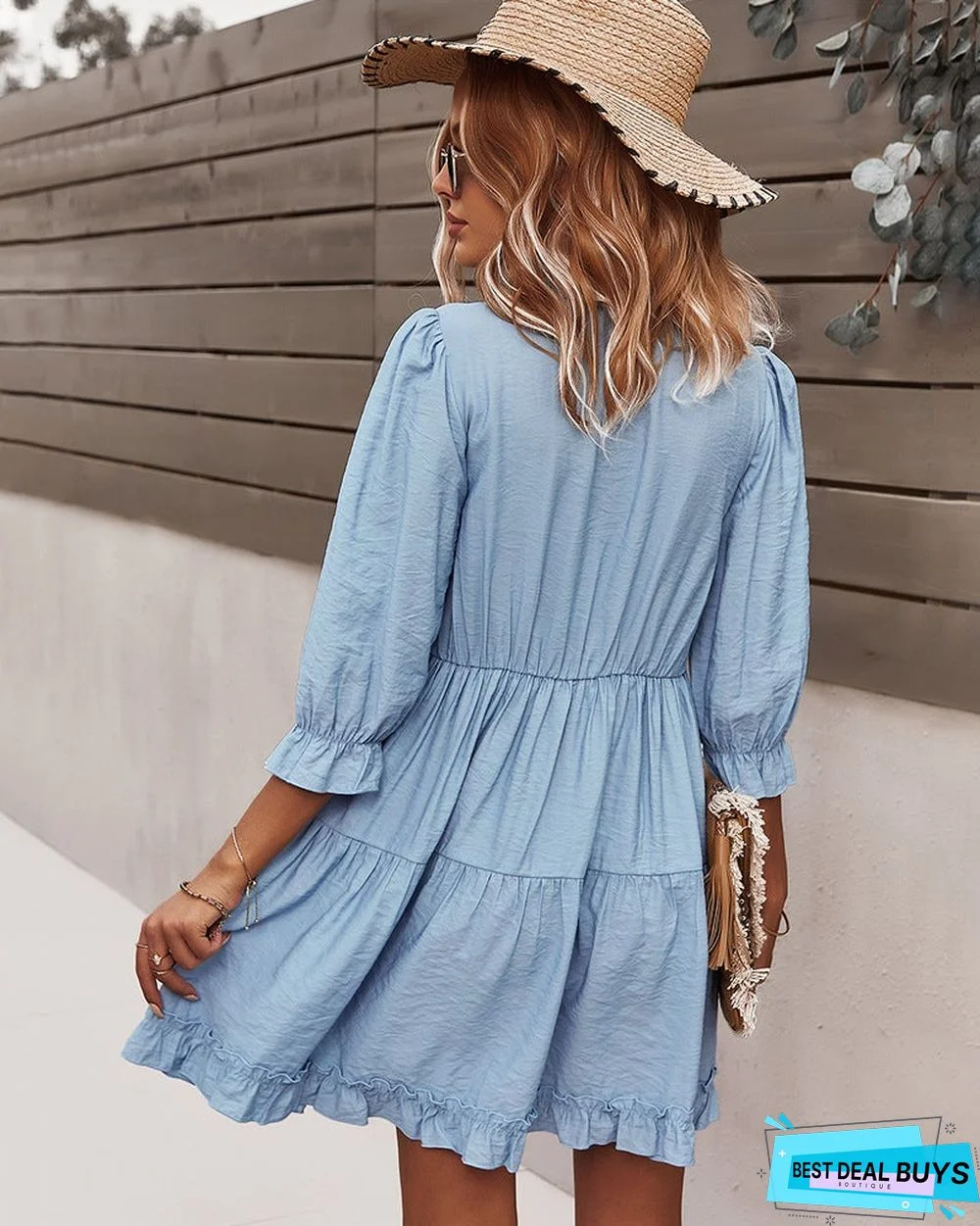 V-Neck Sexy Dress Casual Holiday Style