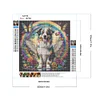 Diamond Painting -5D Full Round Drill Rainbow Wings Dog