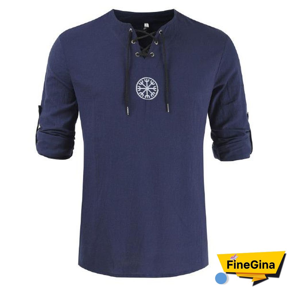 Medieval Pirate Retro Cosplay Embroidered Shirts