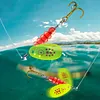 5pcs Metal Spoon Spinner Fishing Lure with Tackle Box Fishing Wobblers Hard Bait