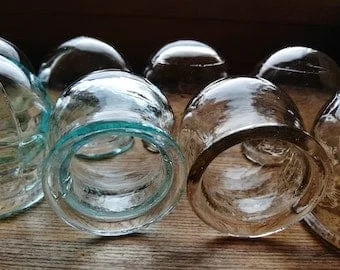 pornhint Pornhint Medical Fire Cupping Jars Set of 8 Grey Green Vintage Medical Glass Cupping Soviet Medicine Chinese Medicine Small Vases Solid Glass USSR