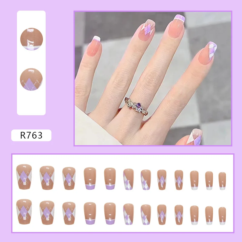 Cnneeds Pink Gradient Coffin Nails – Glossy Press On Nails for Women  