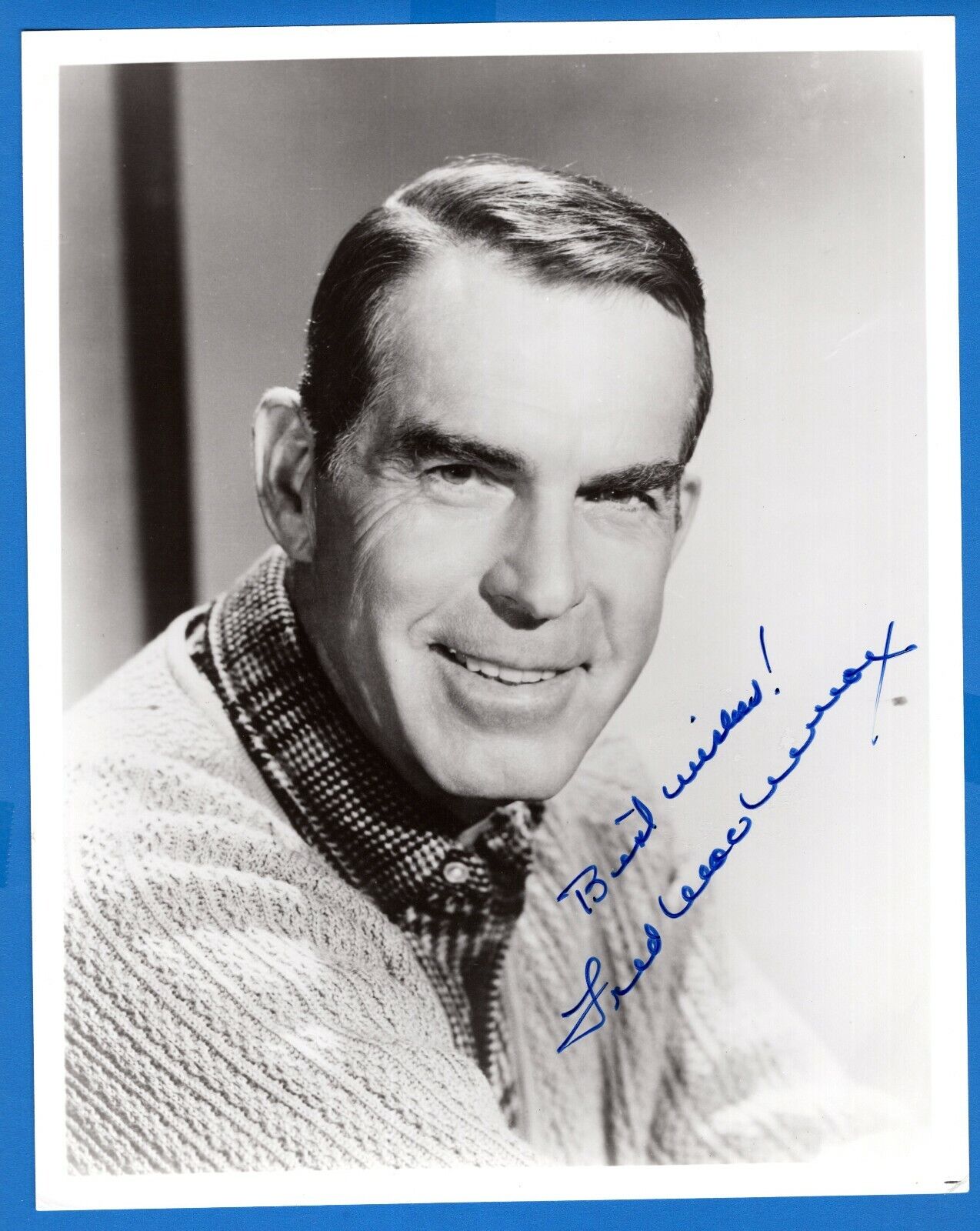 Fred MacMurray Actor Hand Signed Autograph 8x10 Photo Poster painting