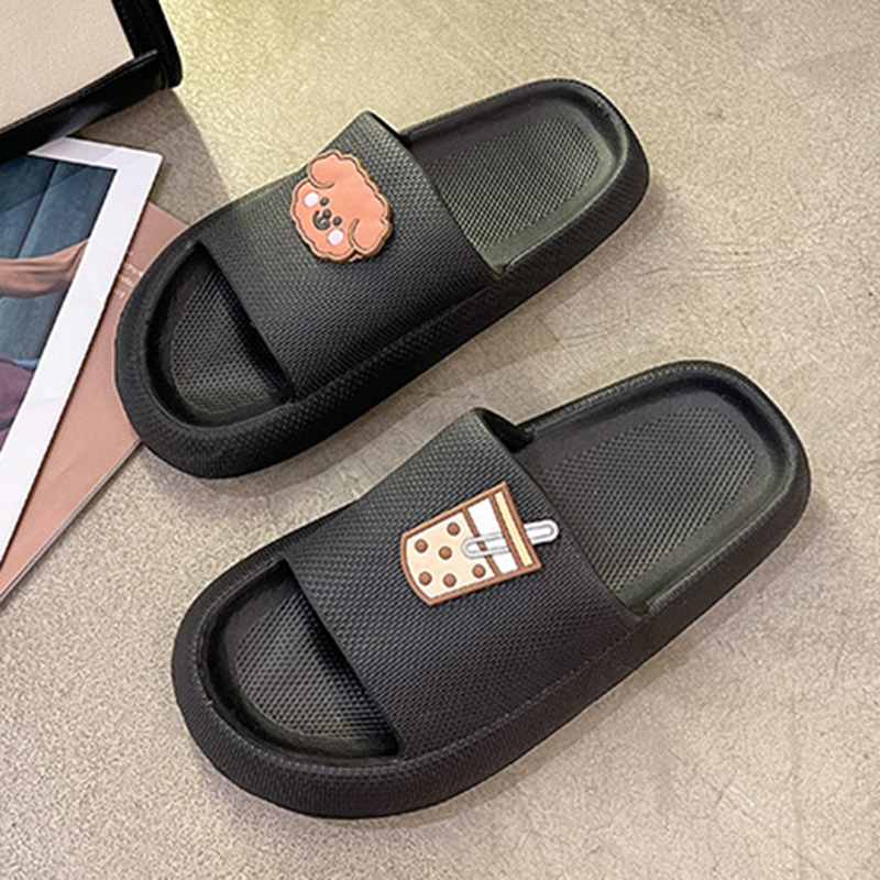 Luckwaveonline popular women's shoes Anti Slip Cartoon Home Slippers Women Soft Sole Bathroom Slides Shoes Woman Summer Platform Sandals Orthopedic Unisex Slippers