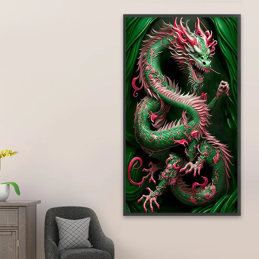 Partial AB Diamond Painting - Full Round Drill - Dragon(Canvas|45*75cm)