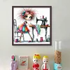(Stamped/Counted) Sewing Machine Girl-11CT Cross Stitch 40*40cm/15.75*15.75in
