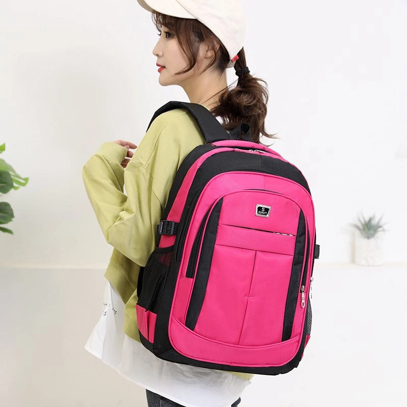Waterproof Solid Color School Daily School Backpack