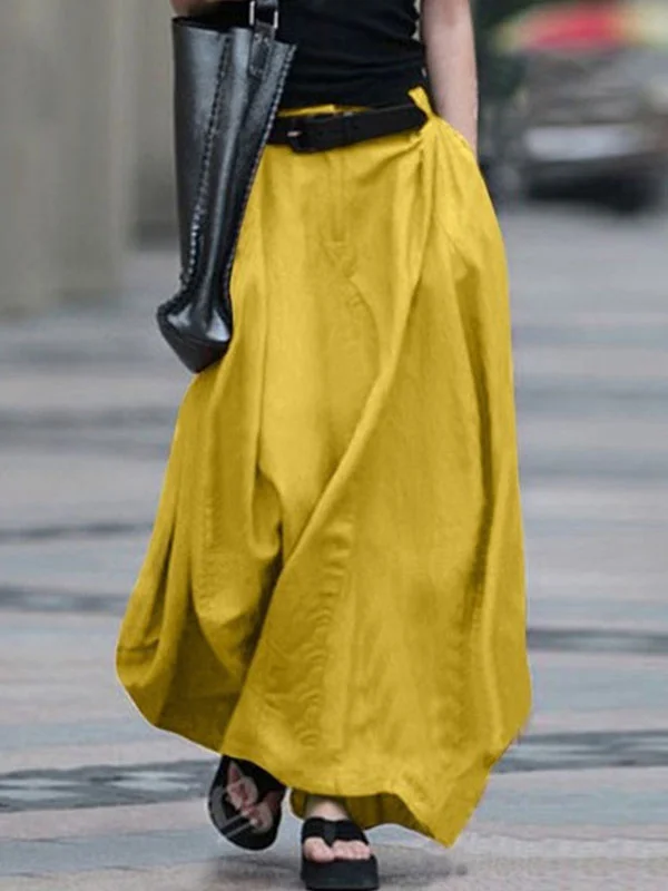 A-line skirt high waist slim women's skirt