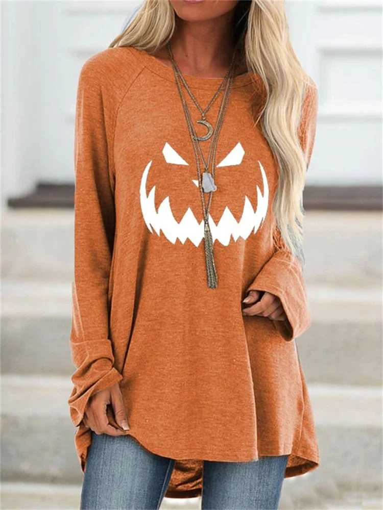 Lantern Ghost Pumpkin A Line T Shirt