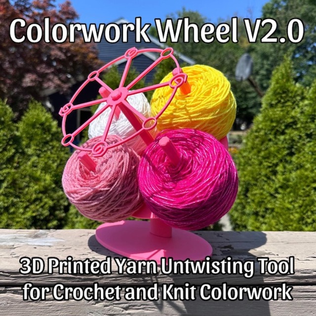 Colorwork Wheel Yarn Holder Yarn untwisting tool for Crochet and Knit