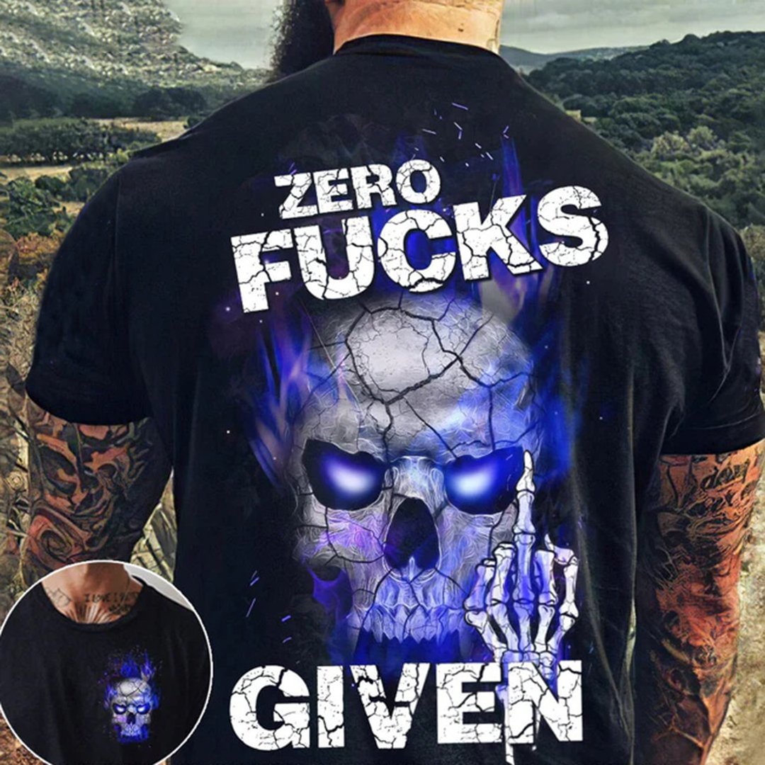 vampire flame skull print Mens Short Sleeve T-Shirt