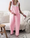 Retro Dungarees Summer Pants Jumpsuits Overalls Playsuit Bib Pants Linen Casual Loose Jumpsuit