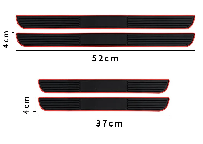 Car silicone door sill protection strip (with special car logo) 