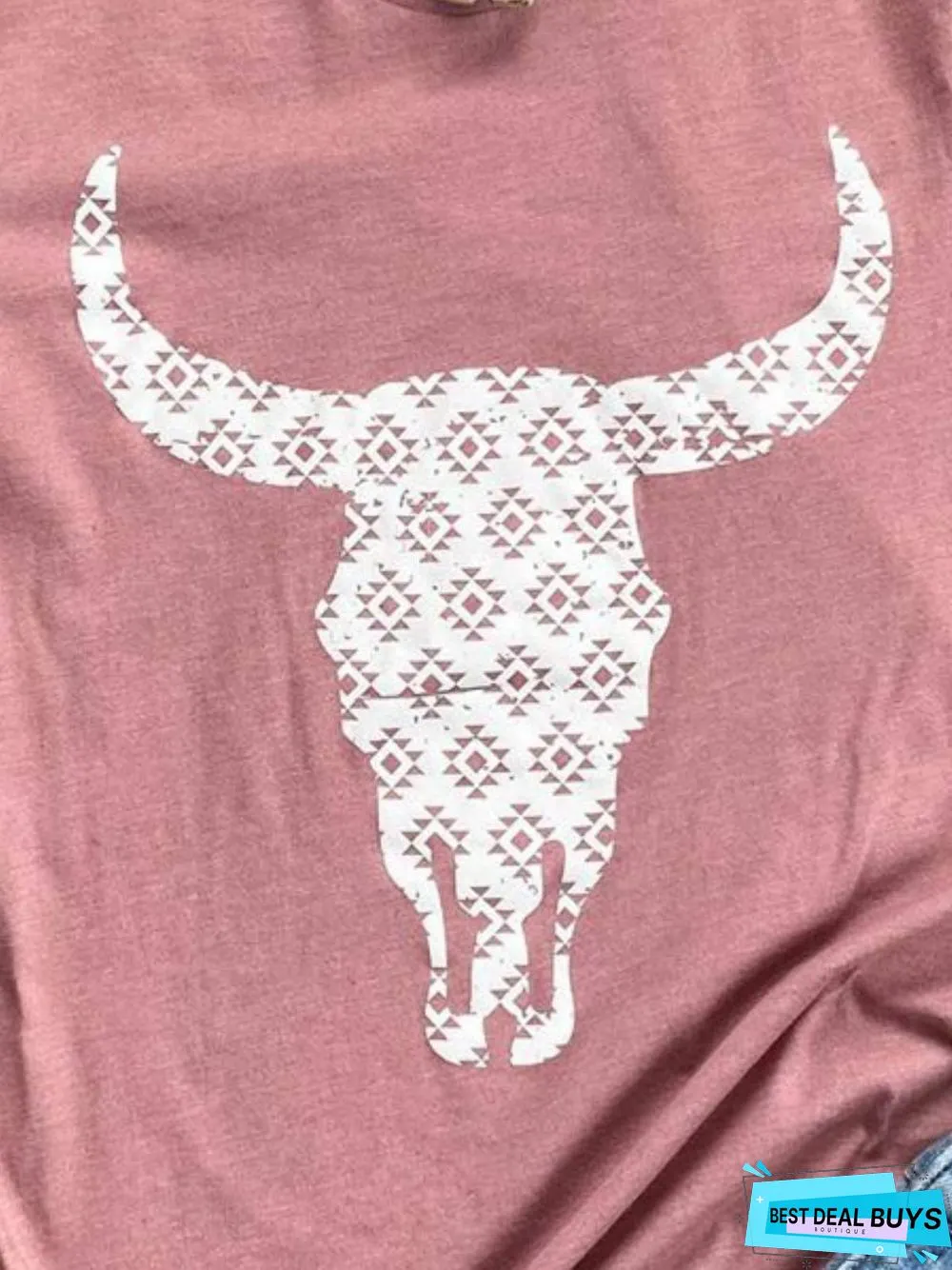 Graphic Crew Neck Printed Short Sleeve  Tops