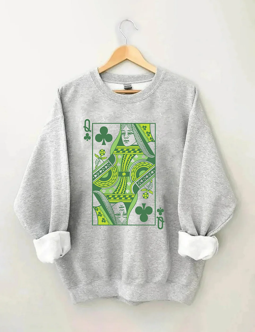 Queen Of Clubs St. Patrick's Day Sweatshirt 