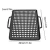 29CM Cast Iron Grill Net Double-Sided Square Baking Tray Hollow Out Grill Pan