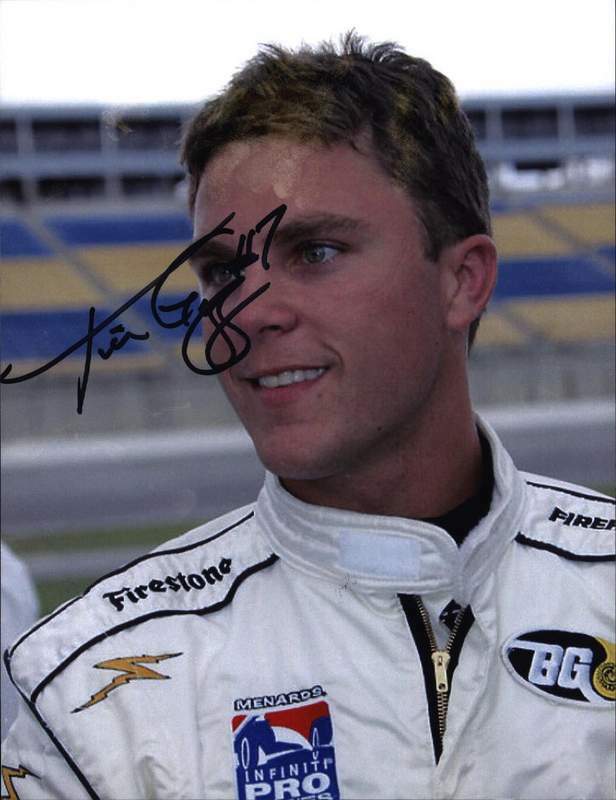 Travis Gregg signed IRL IndyCar Racing 8x10 Photo Poster painting W/Cert Autographed 03