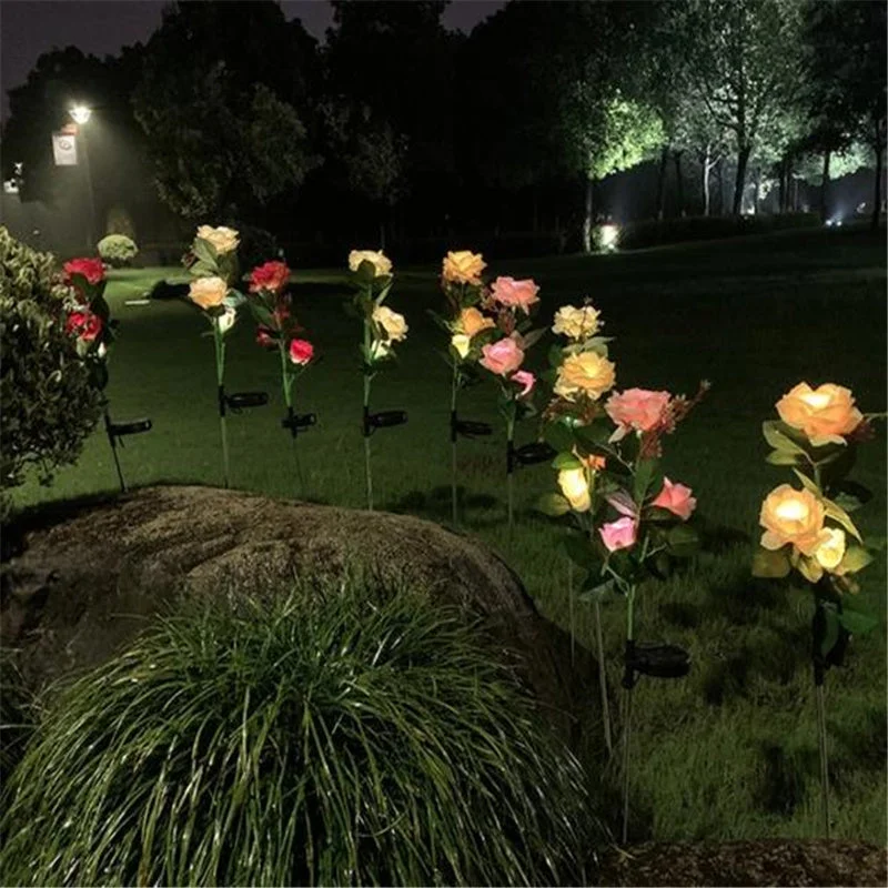 Artificial Rose Solar Outdoor Garden Light