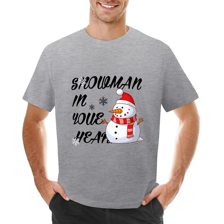 Christmas Snowman Designable Men's T-shirt	