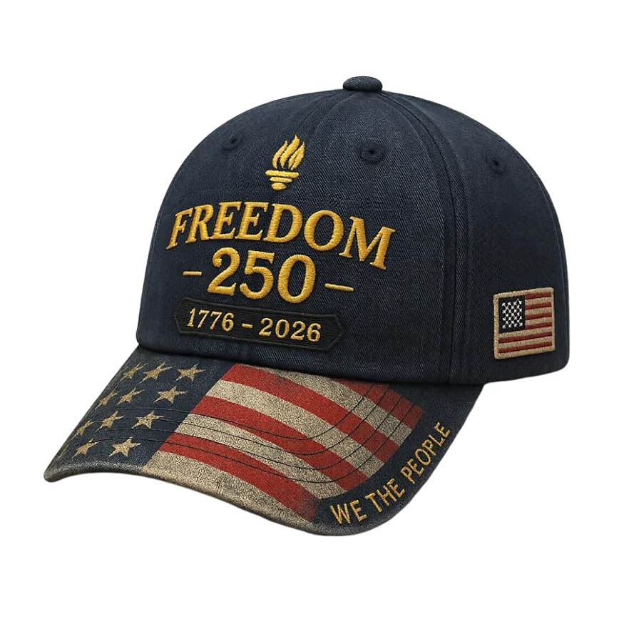 Unisex 250th Anniversary 1776 American Flag Print Baseball Hat