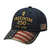 Unisex 250th Anniversary 1776 American Flag Print Baseball Hat by Inlyline