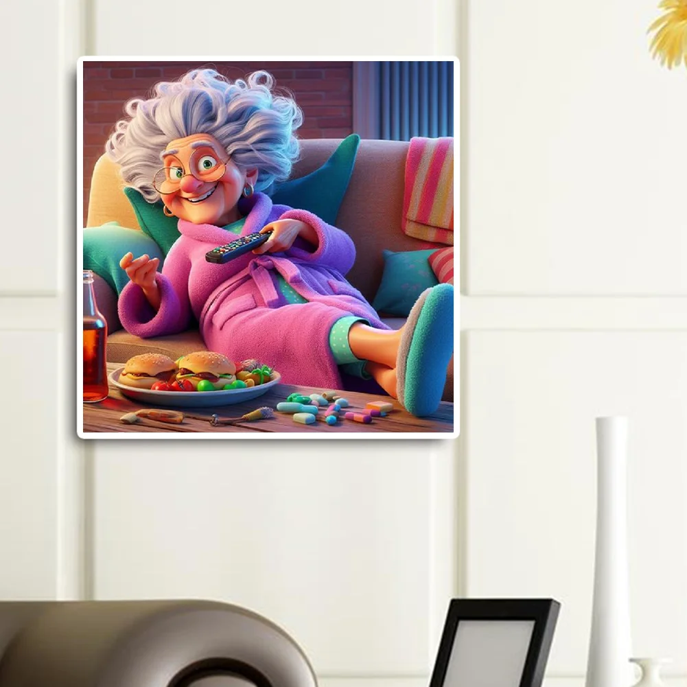 Diamond Painting - Full Round Drill - Grandma(Canvas|30*30cm)