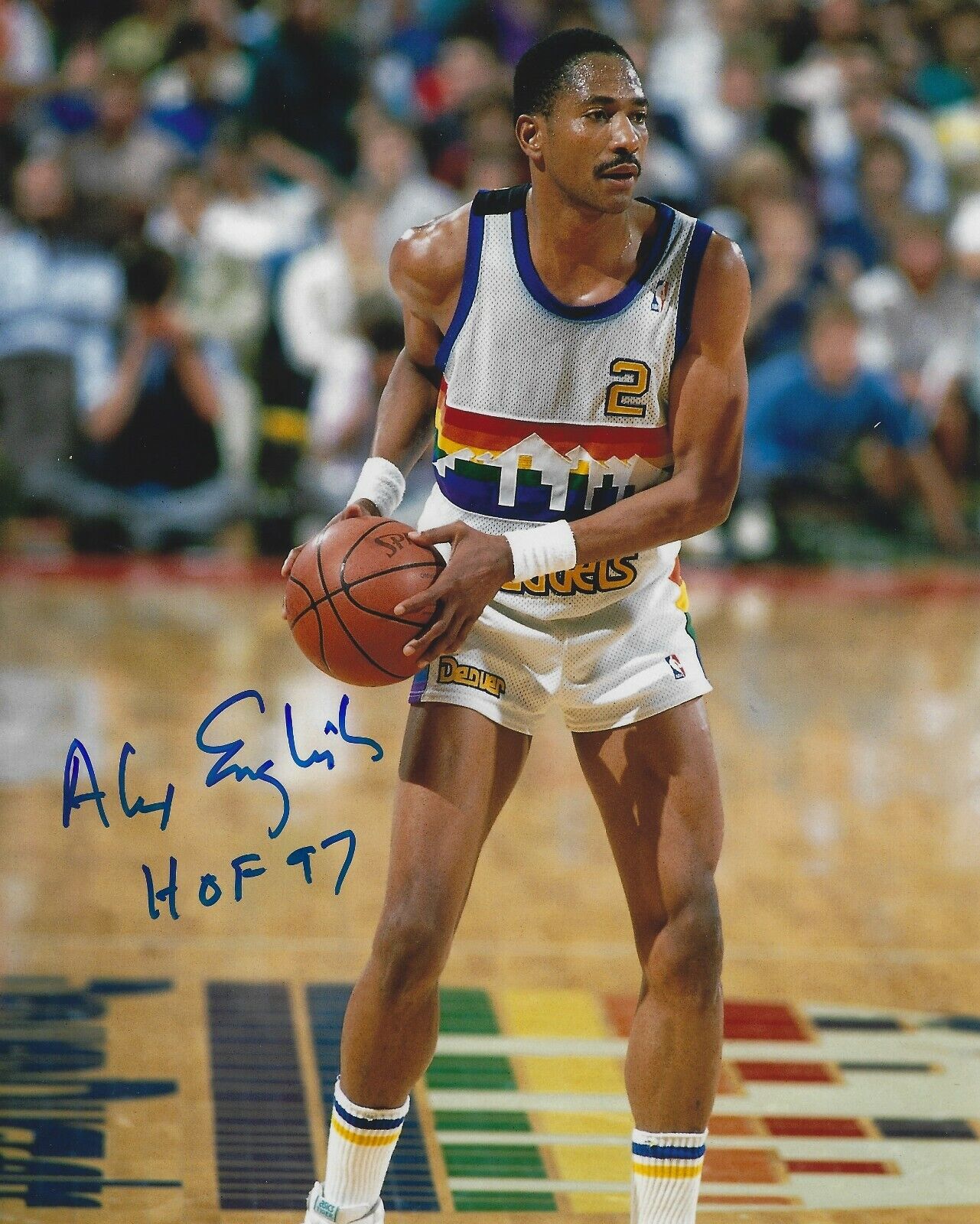 Signed 8x10 ALEX ENGLISH HOF 97