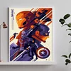 Captain America - Rundbohrer Diamantmalerei - 40*50cm