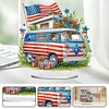 (US Only)Acrylic 2D Flat Print DIY Independence Day RV Diamond Art Tabletop Decorations