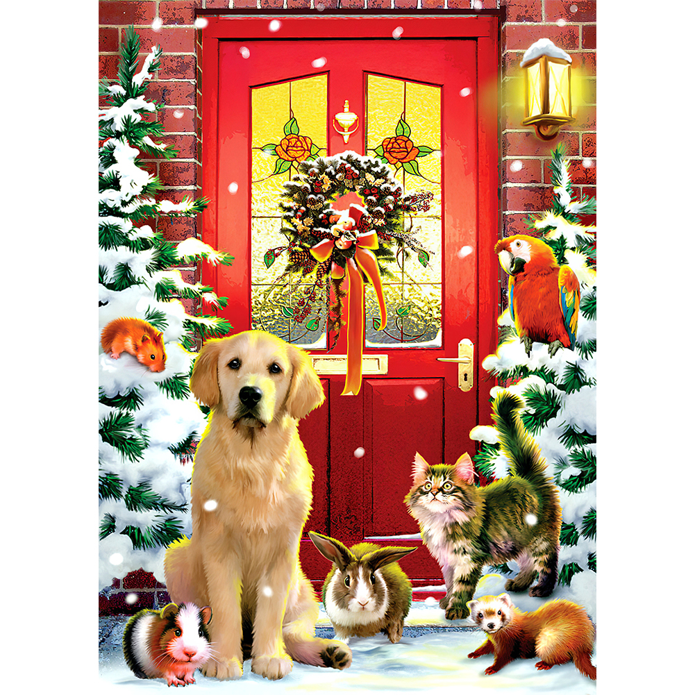 

Christmas Puppy - Round Drill Diamond Painting - 30*40CM, 501 Original