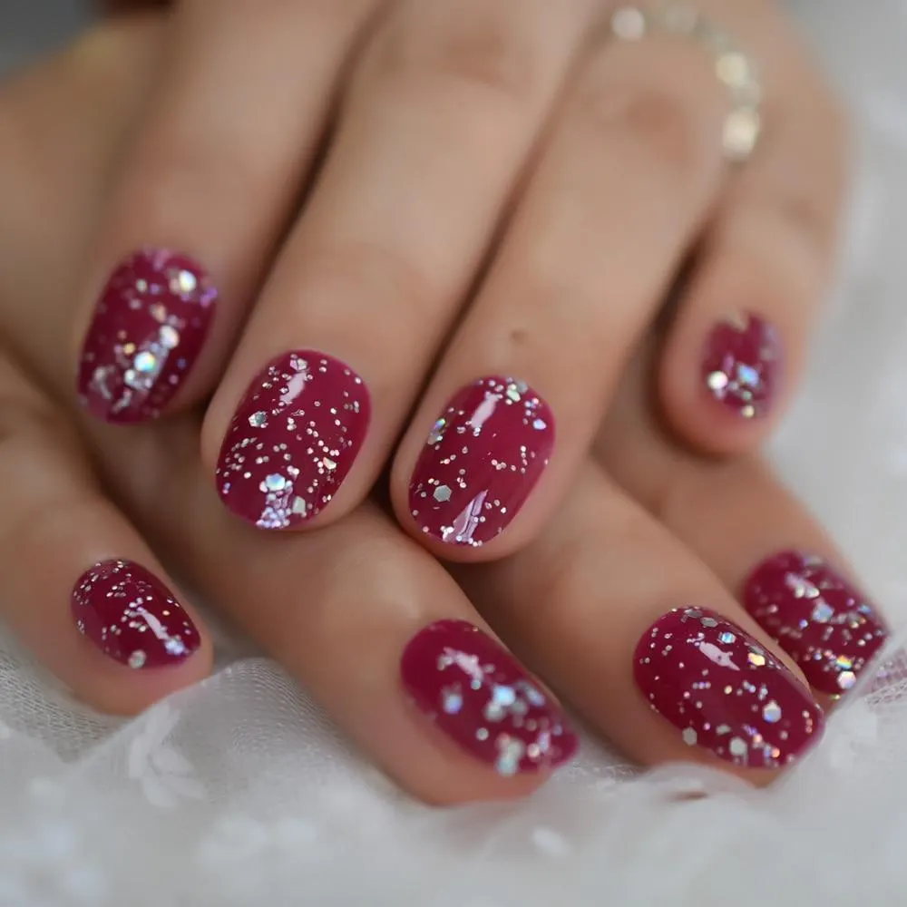 Pink Nude White French Fake Nails Squoval Square UV Gel False Press on Nails for Girl Full Cover Wear Finger Nail Art Tips 1123-Nail Inspo