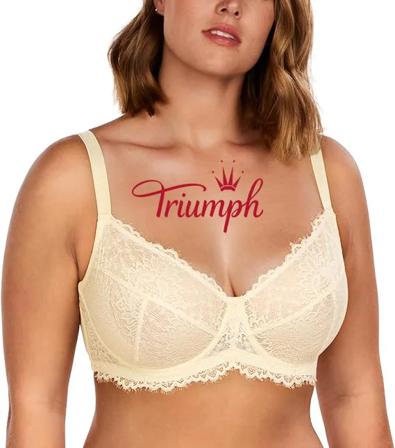 Triumph - 3 piese 🔥Sutien de dama cu cupa intreaga din dantela