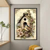 (Big Size) Vintage Poster Bird'S Nest - 11CT Stamped Cross Stitch 40*60cm/15.75*23.62in