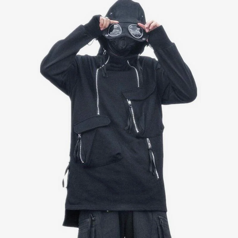 Multi-pocket Sunglasses Hoodie