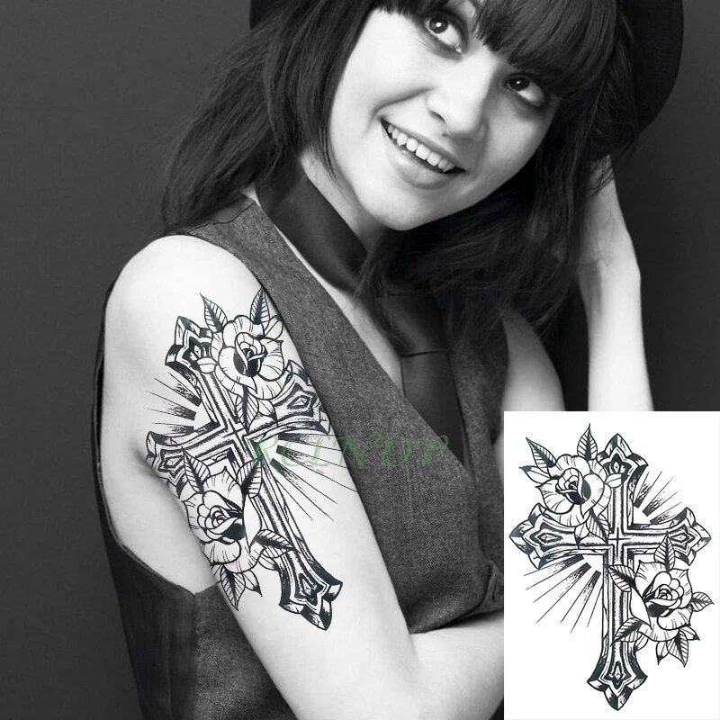Waterproof Temporary Tattoo Sticker Black Snake Skull Flower Fake Tatto Flash Tatoo Hand Arm Foot Body Art for Men Women