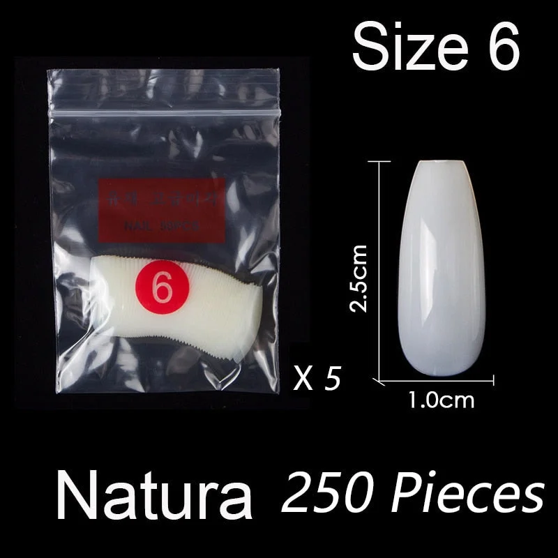 250 Pieces Same Size Oval Shape False Nail Tips For Drawing Nail Art Tips Design Prastic Acrylic Full Nails Size 0 1 2 3 4 5 6-Nail Inspo