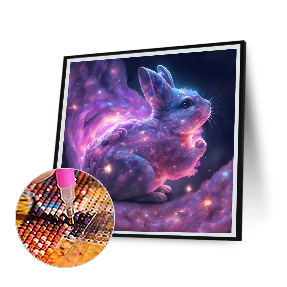 Full Round Diamond Painting 30*30cm - Praying Nebula Rabbit