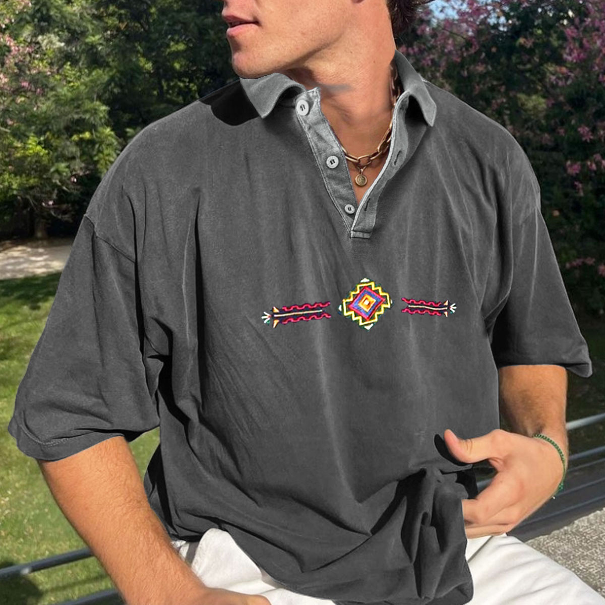 Men's Vintage Holiday Surf Polo T-Shirt