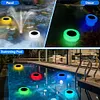 Solar Pool Chlorine Tablet Dispenser with Colorful Light for Up to 3 inch Tablet