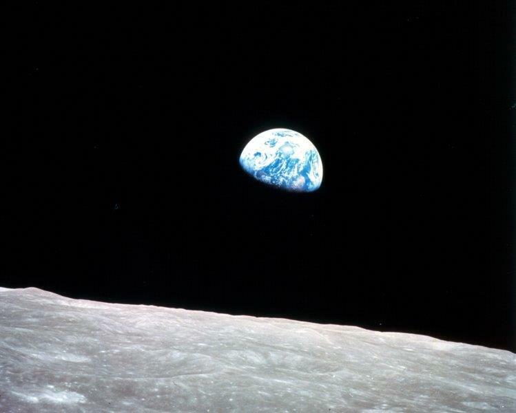 EARTH RISE From Far Side of Moon Lunar APOLLO 8 Mission 8 x 10 Photo Poster painting Poster