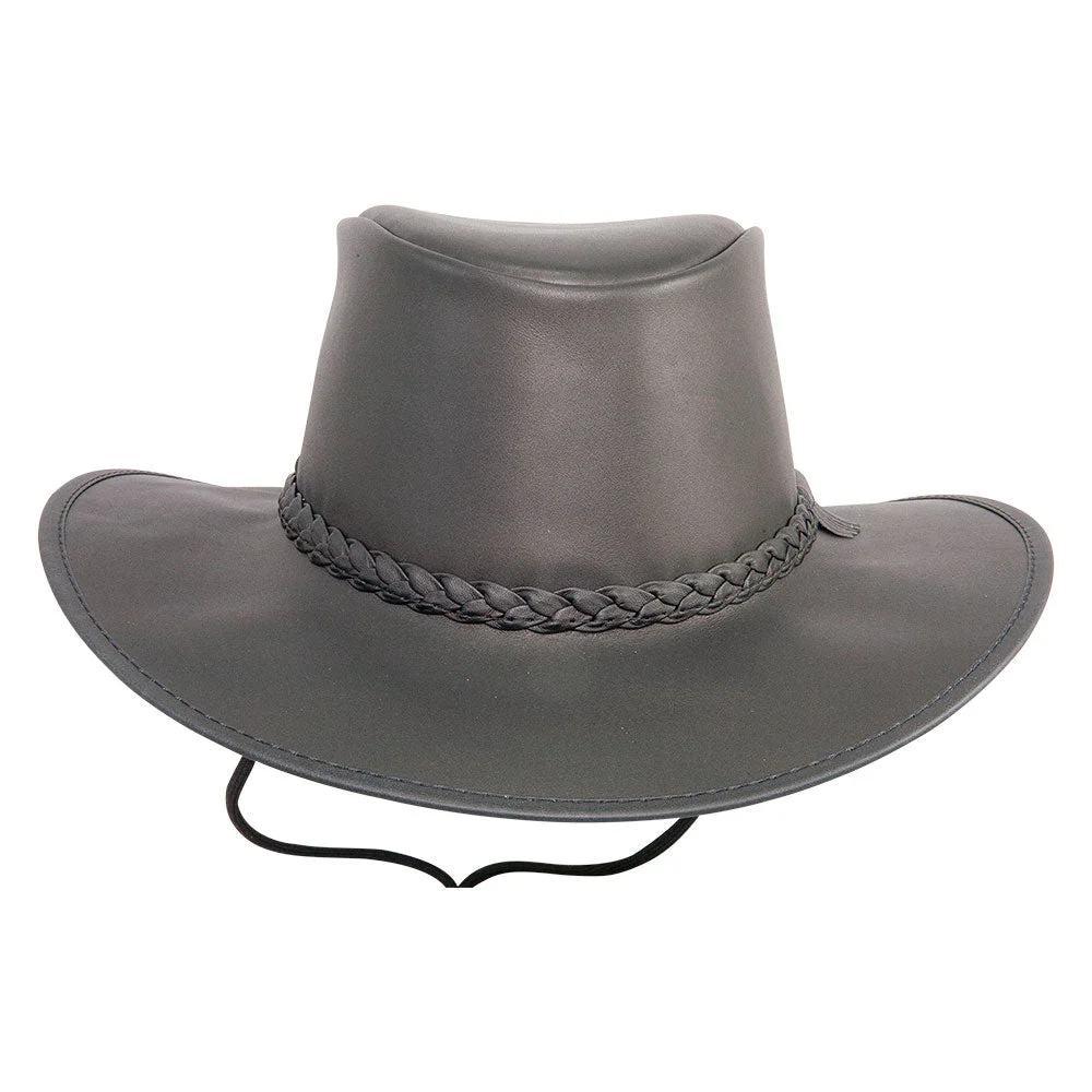 Crusher - Mens Crushable Leather Outback Hat