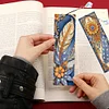 (US Local)4Pcs Special Shape Feathers Diamond Painting Bookmark Making Kit for Book Lovers