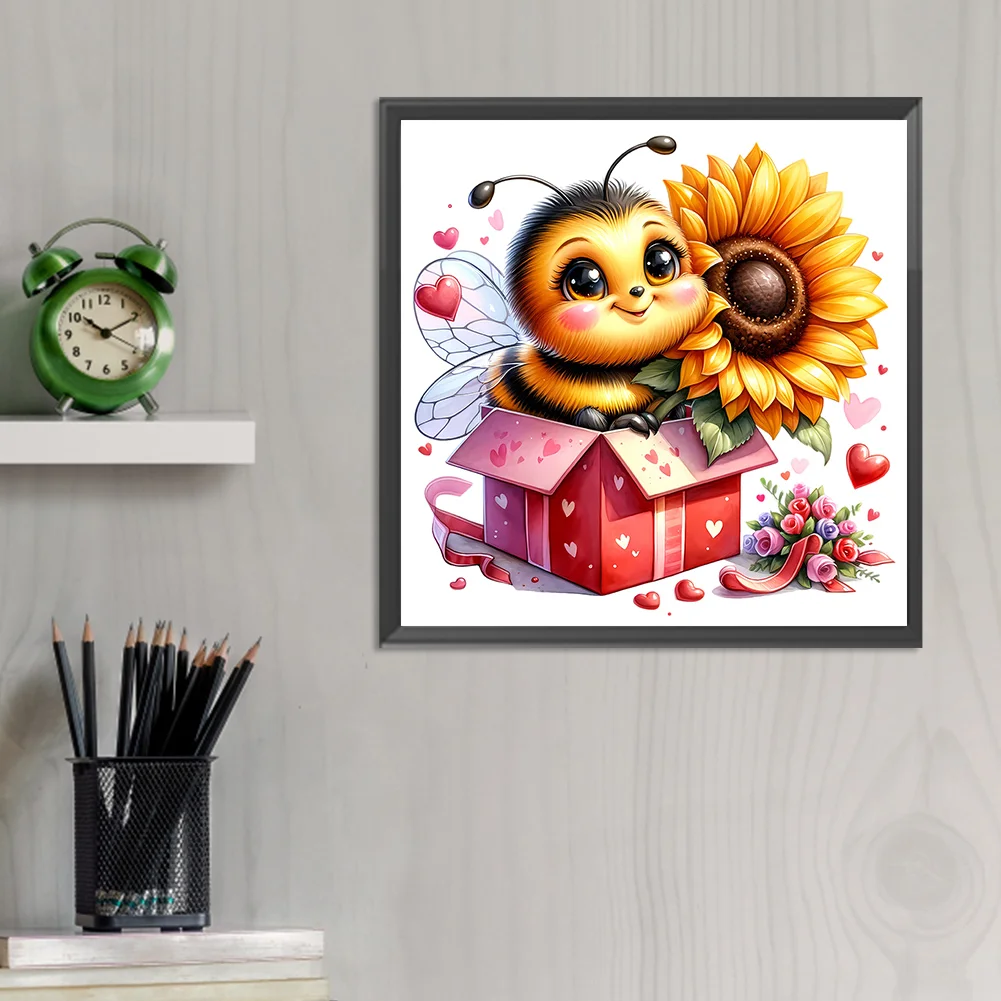 Diamond Painting - Full Round Drill - Cute Bee(Canvas|30*30cm)