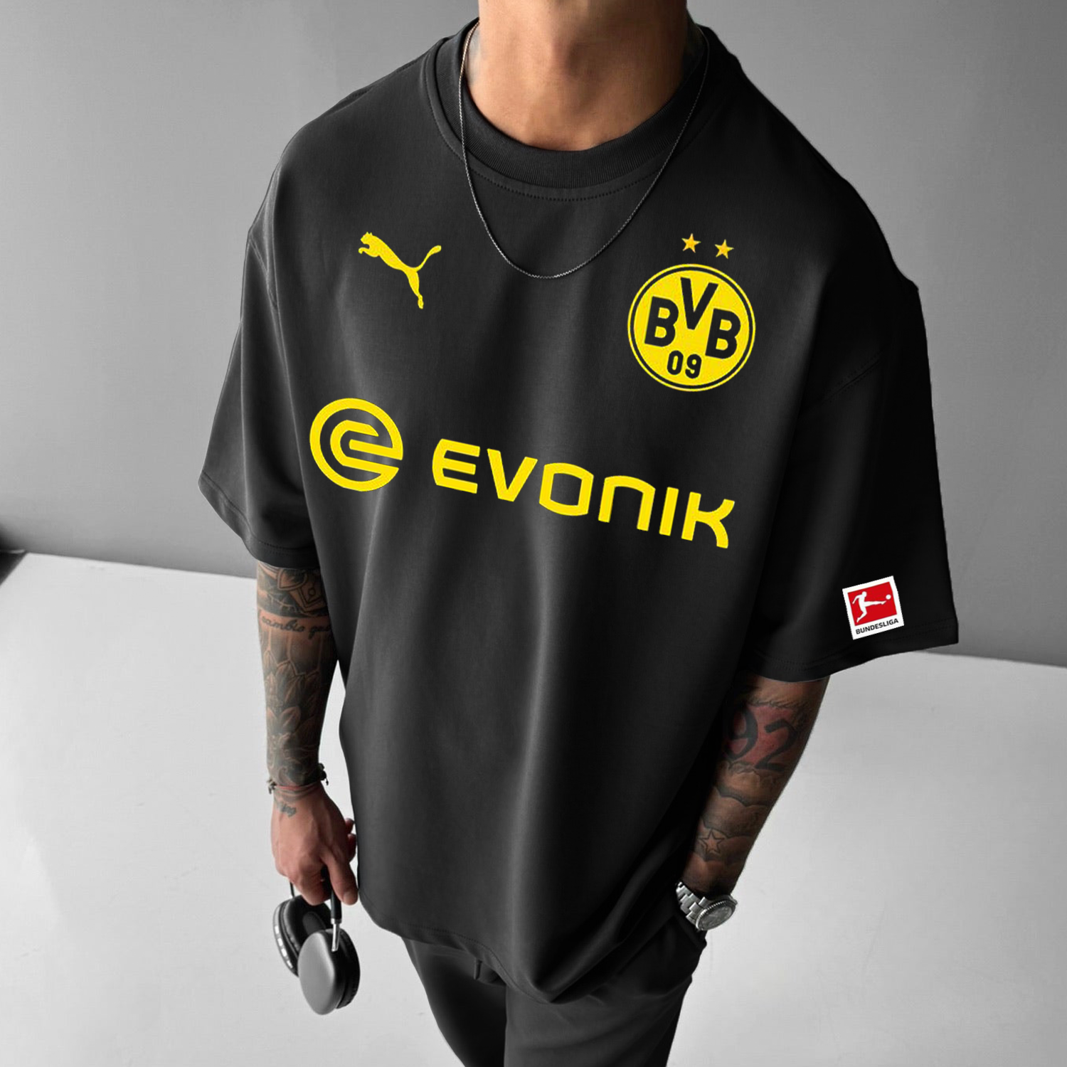 Borussia Dortmund Graphic Men's Oversized Tee Lixishop 