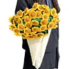 Flower Bouquet Crocheted Blankets Breathable Soft Knitting Throw Blankets Gifts